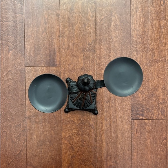 Cast Iron Black Metal Candle Holder, Perfect for the Holidays - Picture 2 of 15